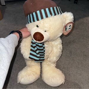 Vintage Teddy Bear “Your Best Friend Bear” Hat And Scarf 27” Rare Teddy Bear NWT